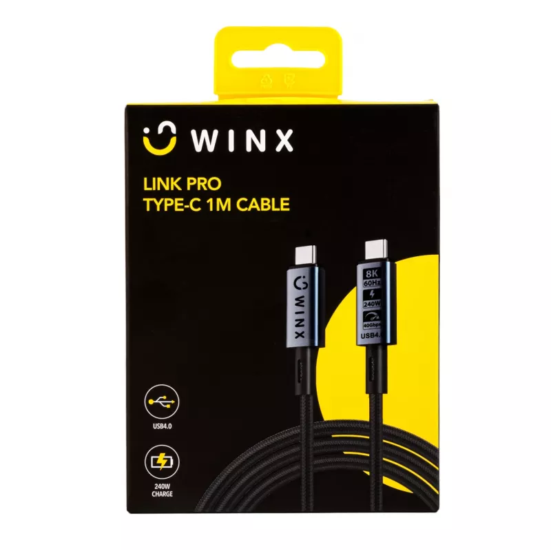 WINX LINK Pro Type-C 1m Kabel 100W PD USB 2.0 480Mbps Czarny