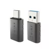 WINX LINK Simple Type-C i USB Adapter Combo – USB-C męski do USB-A żeńskiego i USB-A męski do USB-C żeńskiego, USB 2.0, 480 Mb/s, kosmiczna szarość