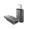 WINX LINK Simple Type-C i USB Adapter Combo – USB-C męski do USB-A żeńskiego i USB-A męski do USB-C żeńskiego, USB 2.0, 480 Mb/s, kosmiczna szarość