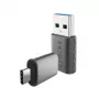 WINX LINK Simple Type-C i USB Adapter Combo – USB-C męski do USB-A żeńskiego i USB-A męski do USB-C żeńskiego, USB 2.0, 480 Mb/s, kosmiczna szarość