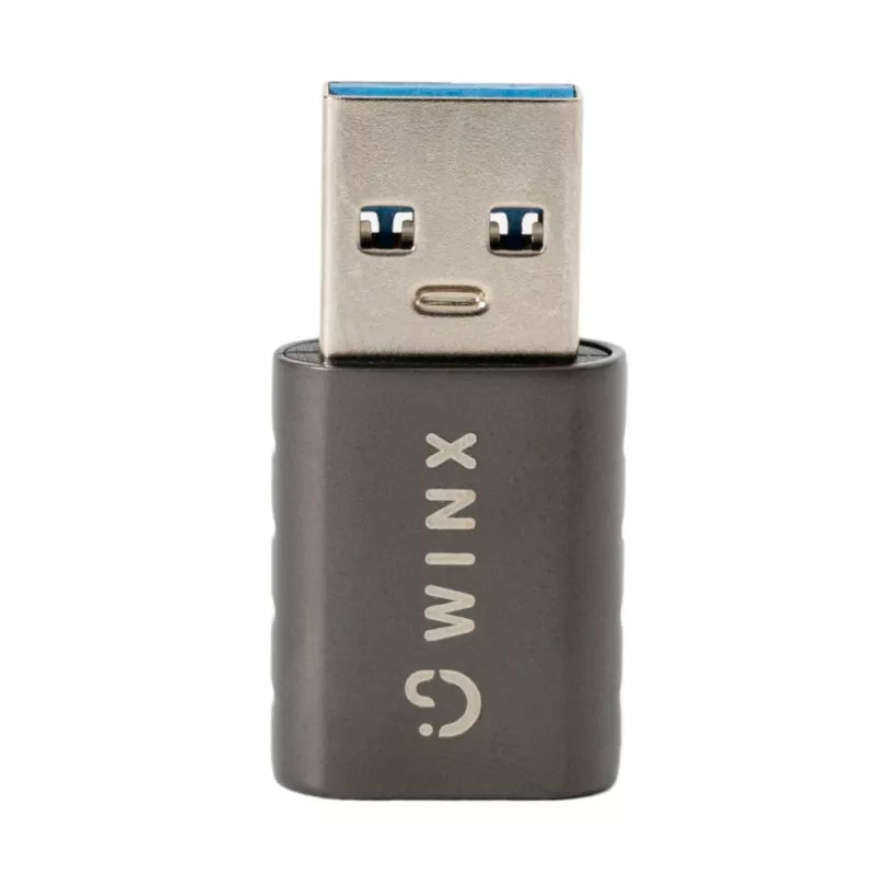 WINX LINK Simple USB na Type-C Adapter Zestaw podwójny (USB-A męski na USB-C żeński, 5Gbps, 15W, Space Grey, 2 szt.)