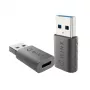 WINX LINK Simple USB na Type-C Adapter Zestaw podwójny (USB-A męski na USB-C żeński, 5Gbps, 15W, Space Grey, 2 szt.)