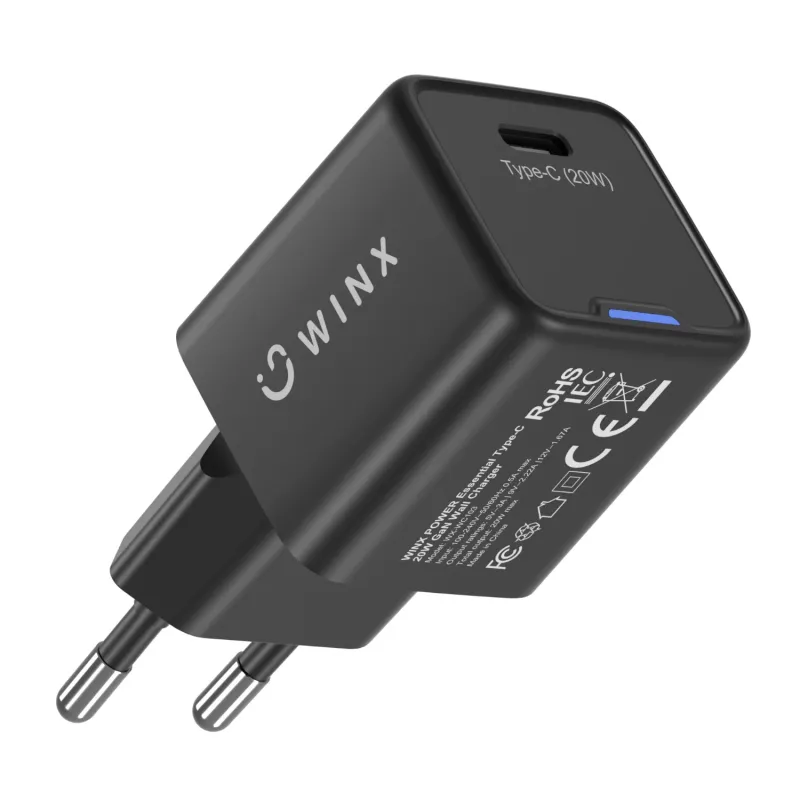 WINX POWER Essential Type-C 20W GaN ładowarka ścienna - Biała