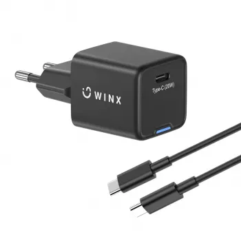 WINX POWER Essential Type-C 20W GaN ładowarka ścienna - Biała