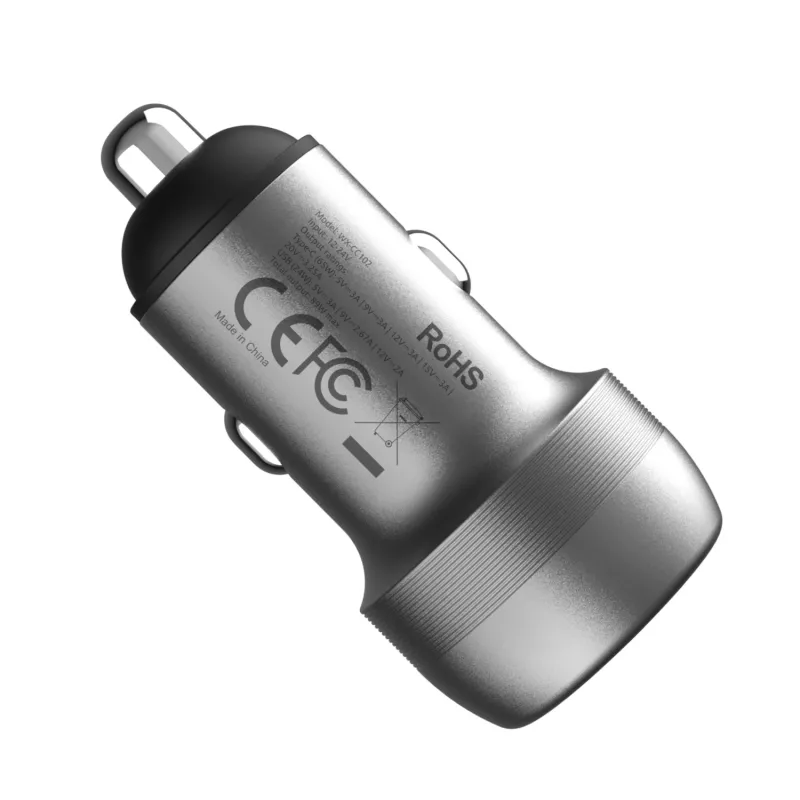 Ładowarka samochodowa WINX POWER Fast 89W - USB-C PD 67W + USB-A QC 18W, czarna