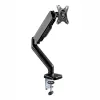 WINX RISE Pro Full Motion Monitor Arm - Single 17-32 inch Gas Spring Desk Mount, VESA 75/100, C-Clamp & Grommet, Black
