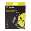 WINX Secure Max Uniwersalna linka zabezpieczająca z zamkiem szyfrowym - 4-cyfrowy, przestawialny kod, pleciona stal, 1,8 m, czarno-srebrny