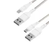WINX USB do Type-C|Lightning Kable do ładowania 2-w-1 Kabel rozdzielany 1,2 m Czarny