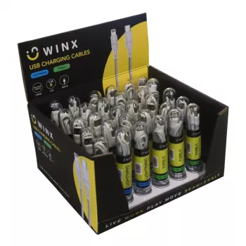WINX USB do Type-C|Lightning Kable do ładowania 2-w-1 Kabel rozdzielany 1,2 m Czarny