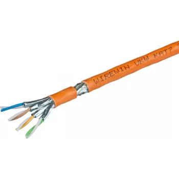 Kabel sieciowy Wirewin VKW SFTP K7 LSOH3 1000SXB Cat.7 S/FTP, 1000 m, pomarańczowy, powłoka LSOH3, drut miedziany, 23 AWG, 600 MHz, 10 Gbps