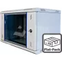 Szafa rackowa ścienna Wirewin WCAB PS2 600x450x4U, szara (RAL 7035), 19 inch, 4U, drzwi ze szkła bezpiecznego WCAB PS2 600X450X4U B FP