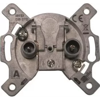 WISI DB07D Uniwersalne gniazdo antenowe przelotowe 5-2150 MHz 14 dB podtynkowe