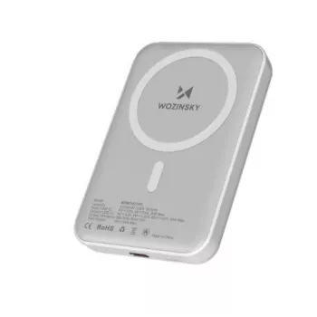 Wozinsky 10 000 mAh magnetyczny power bank, biały