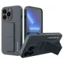 Wozinsky Apple iPhone 13 Pro Max Etui z podstawką Silikonowe Pokrowiec ze stojakiem Granatowy