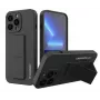 Wozinsky Apple iPhone 13 Pro Max Etui Silikonowe z Podpórką Czarny