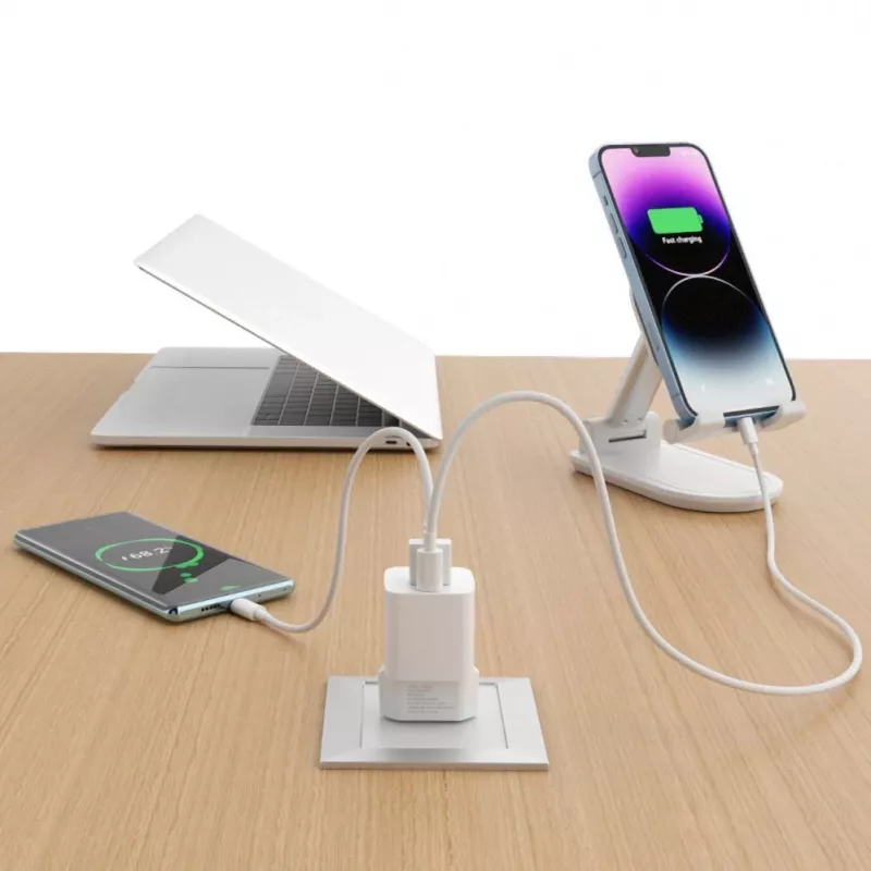 Wozinsky CMWCW 20W USB-C / USB-A Ładowarka ścienna - Biała