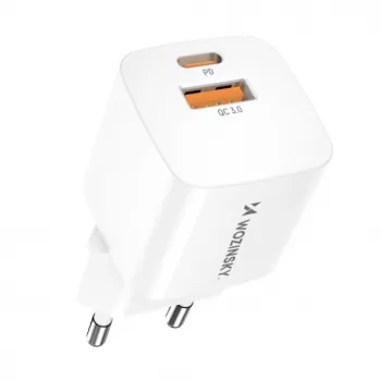 Wozinsky CMWCW 20W USB-C / USB-A Ładowarka ścienna - Biała