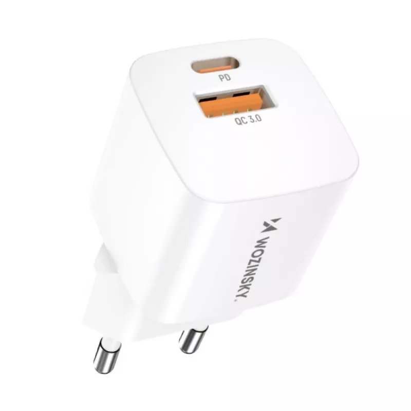 Wozinsky CMWCW 20W USB-C / USB-A Ładowarka ścienna - Biała