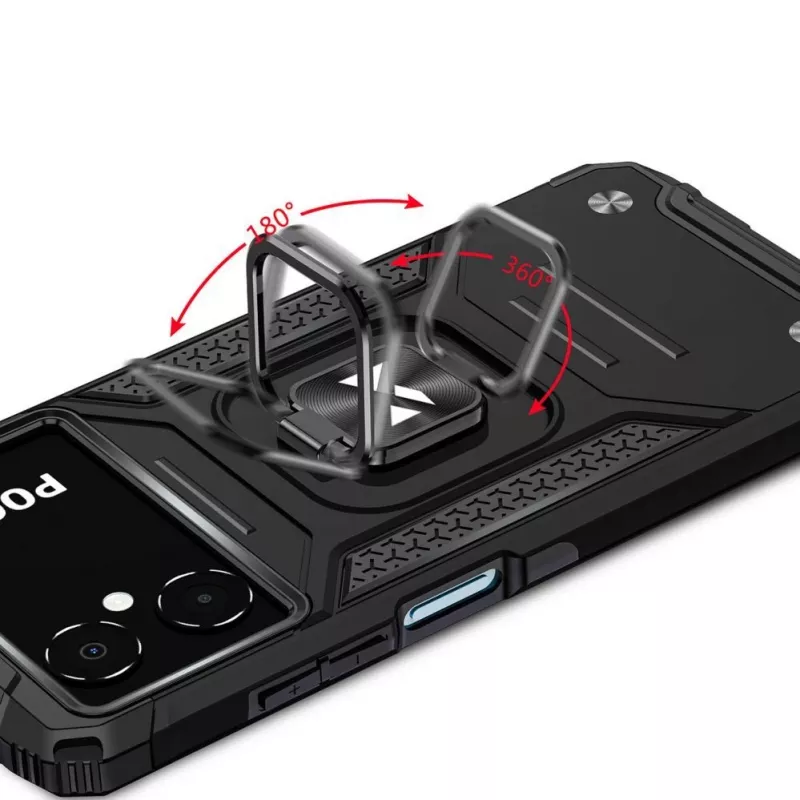 Wozinsky Ring Armor Case do Google Pixel 7 Pro - Pancerny pokrowiec z magnetycznym uchwytem pierścieniowym - Czarny