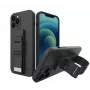 Wozinsky Samsung Galaxy A52s 5G / A52 5G / A52 4G Case Gel Lanyard z Łańcuszkiem i Portfelem Naszyjnym Czarny