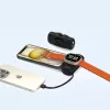 Wozinsky WF16-YLS Mini Power Bank 5000mAh 15W z wbudowanym kablem USB-C i ładowarką Apple Watch - Czarny