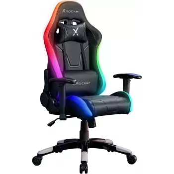 X Rocker Agility Compact eSports Gaming Office Chair z Oświetleniem LED i Sterowaniem Aplikacją - Czarny (2023028)