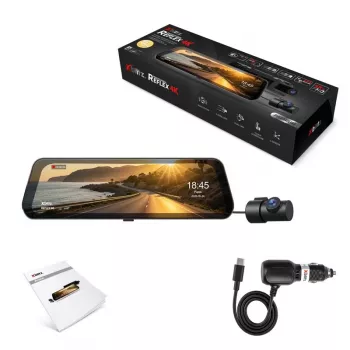 XBLITZ REFLEX 4K Dwukanałowa kamera samochodowa z tylną kamerą, Wi-Fi, GPS, HDR, 4K UHD przód + Full HD tył