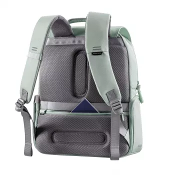 XD Design Soft Daypack Mint 15L Plecak na laptopa z recyklowanego PET, antykradzieżowy, z portem USB i ochroną RFID