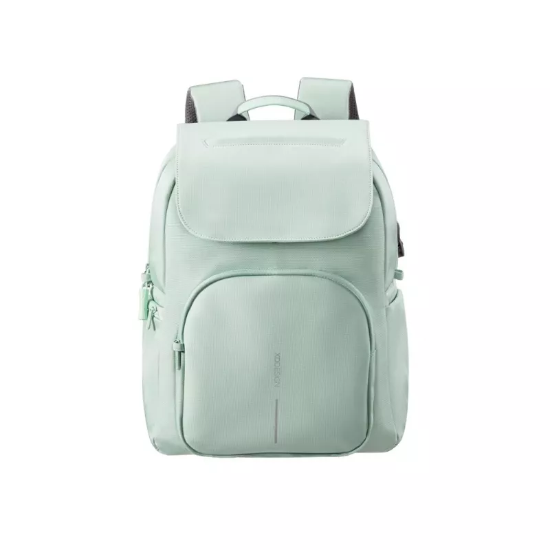XD Design Soft Daypack Mint 15L Plecak na laptopa z recyklowanego PET, antykradzieżowy, z portem USB i ochroną RFID