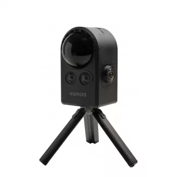 XGRIDS PortalCam Standard Kit - 1080p Full HD AI Tracking Webcam z 2-osiowym gimbalem, 360° panoramowaniem, sterowaniem gestami, USB-C, Bluetooth 5.0, akumulatorem, matowa czerń