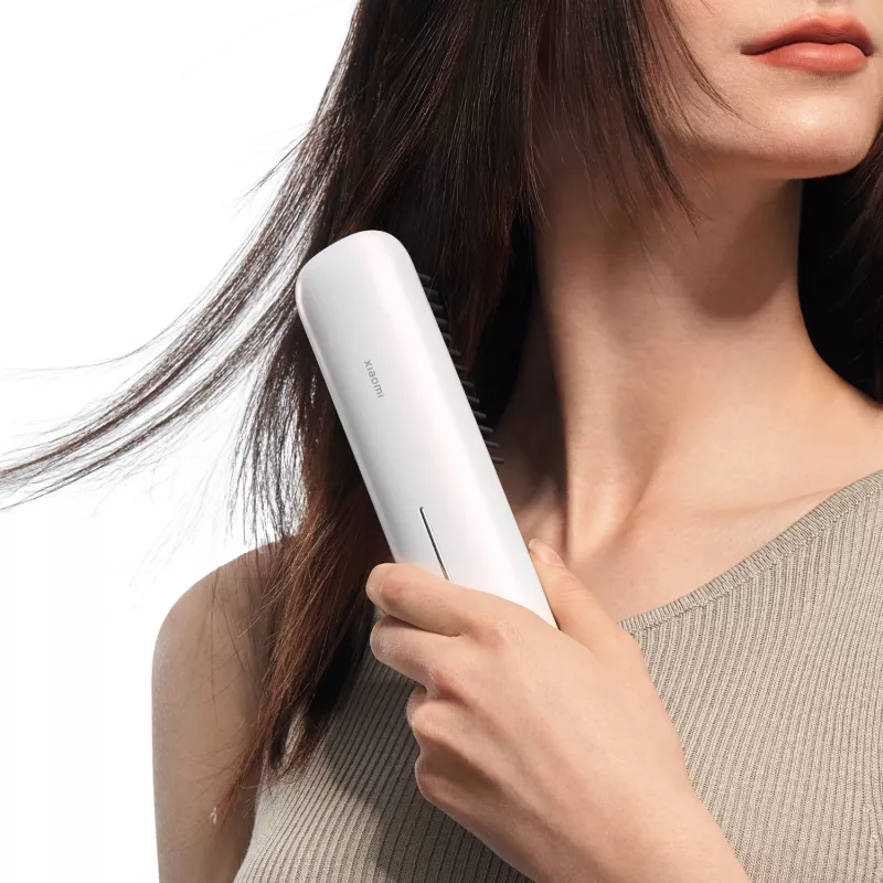 Xiaomi Bezprzewodowa szczotka prostująca do włosów 2600mAh USB-C 3 poziomy grzania 200°C jonowa Biała