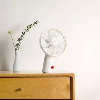 Xiaomi Rechargeable Mini Fan BHR6089GL 2000mAh USB przenośny wentylator ręczny z odłączaną podstawą, 4 prędkości, silnik bezszczotkowy, biały