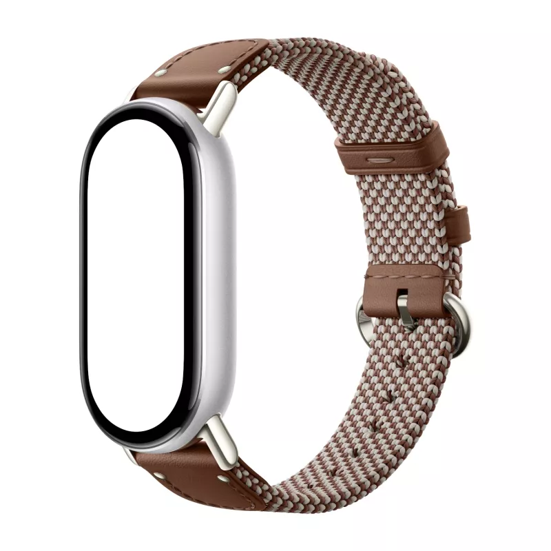 Xiaomi Smart Band 10 Pleciony Jedwabny Pasek - Piórowo Brązowy