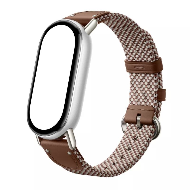 Xiaomi Smart Band 10 Pleciony Jedwabny Pasek - Piórowo Brązowy