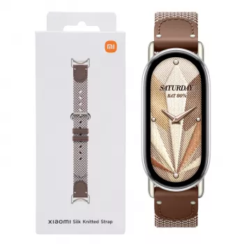 Xiaomi Smart Band 10 Pleciony Jedwabny Pasek - Piórowo Brązowy