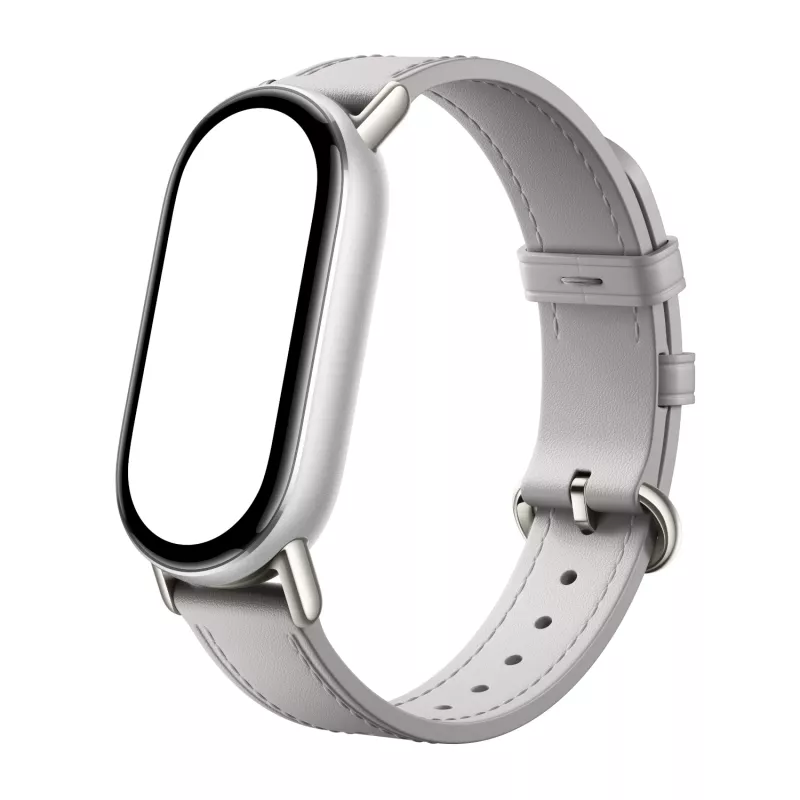 Xiaomi Smart Band 10 Skórzany pasek - szary