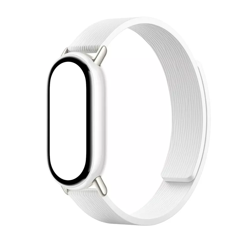 Xiaomi Smart Band 10 Magnetyczny pasek ze skóry Kona - Biały lodowcowy