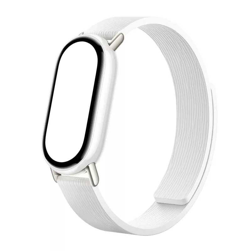 Xiaomi Smart Band 10 Magnetyczny pasek ze skóry Kona - Biały lodowcowy