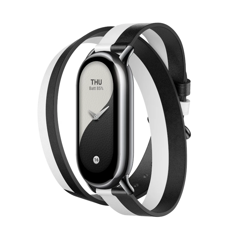 Xiaomi Smart Band 8 Pasek podwójnie owijany - czarno-biały