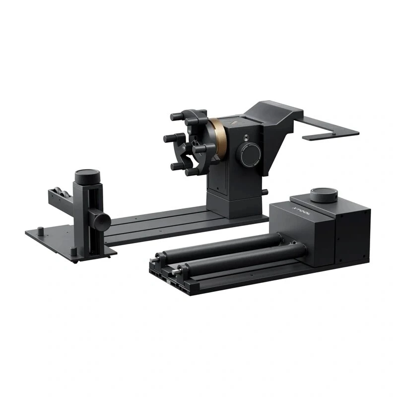 XTOOL RA3 Lite Rotating Adapter – 4-in-1 Rotary Attachment for xTool Laser Engravers (Chuck, Roller, Ring, Sphere)