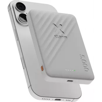 Xtorm Go2 Magnetyczny Bezprzewodowy Power Bank 5000mAh 15W Qi 18W USB-C Ice White XG2WPE057