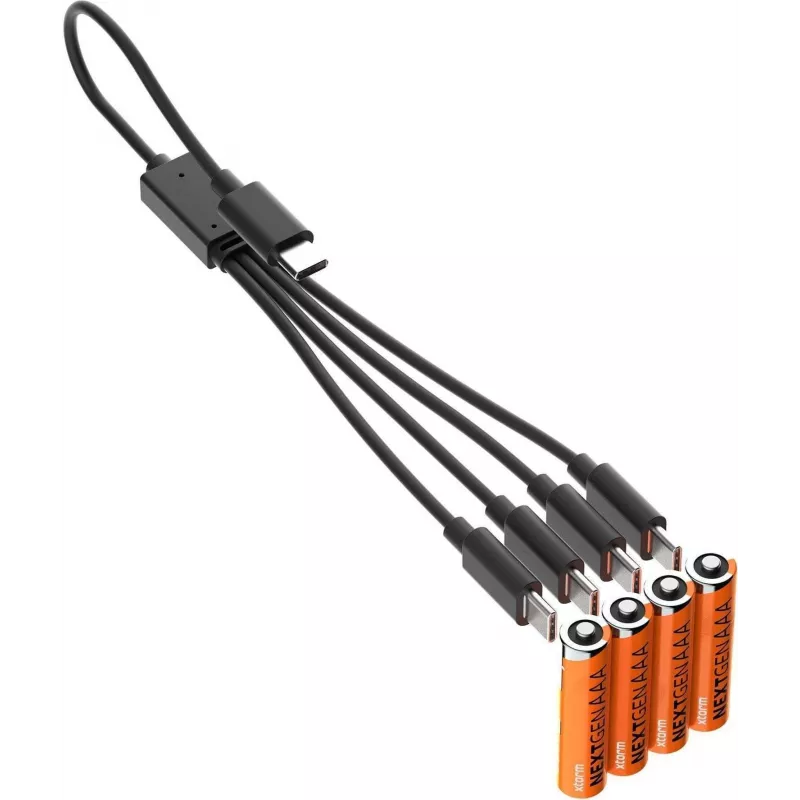 Xtorm NextGen Baterie AAA USB-C Ładowalne (4-Pak) - 1.5V Li-ion 600mAh