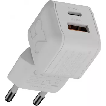 Xtorm NextGen GaN3 Ultra 25W ładowarka sieciowa USB-C i USB-A – biała XECNG250