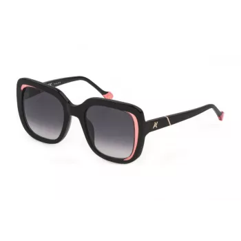 Okulary przeciwsłoneczne damskie YALEA SYA027N530700 - prostokątna oprawka acetatowa z ochroną UV400 (53/22/140 mm)