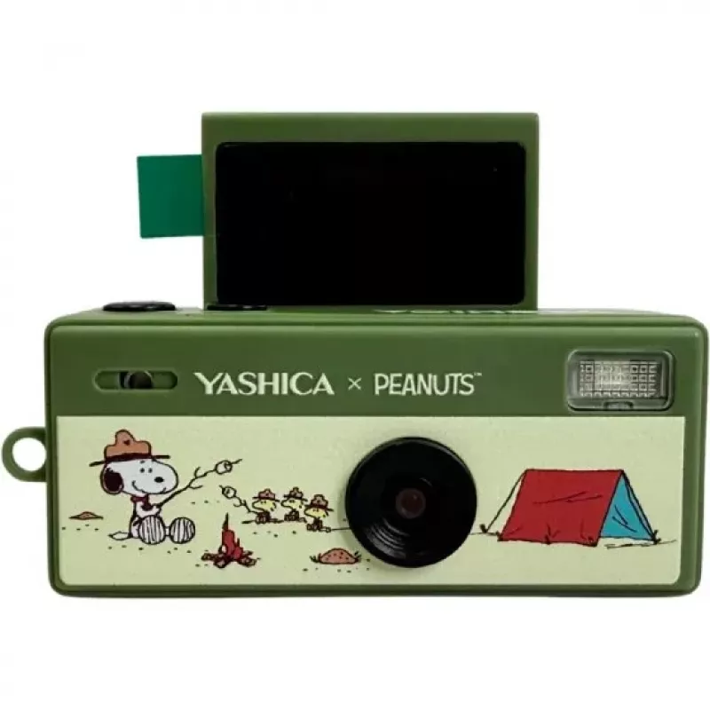 Yashica Funtastic Snoopy zielony aparat brelok – 2MP CMOS, interpolowana rozdzielczość 12MP, wideo HD, USB-C