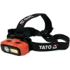 Yato YT-08594 COB LED Lampa robocza z podstawą magnetyczną i haczykiem obrotowym, 200 lm, 3x AA, czarno-czerwona