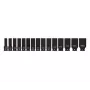 YATO YT-1055 Zestaw nasadek udarowych 1/2 inch, 15-częściowy, metryczny, 10-32 mm, stal CrMo, czarny fosforan, DIN 3121