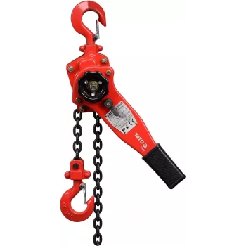 Yato YT-58962 ręczny wciągnik łańcuchowy 750 kg, wysokość podnoszenia 1,5 m, czerwony