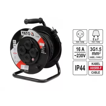 Yato YT-81052 Bęben kablowy 4 gniazda AC 20 m