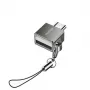 YESIDO GS08 Mini Aluminiowy Adapter OTG USB Type-C z Czytnikiem Kart - Czarny